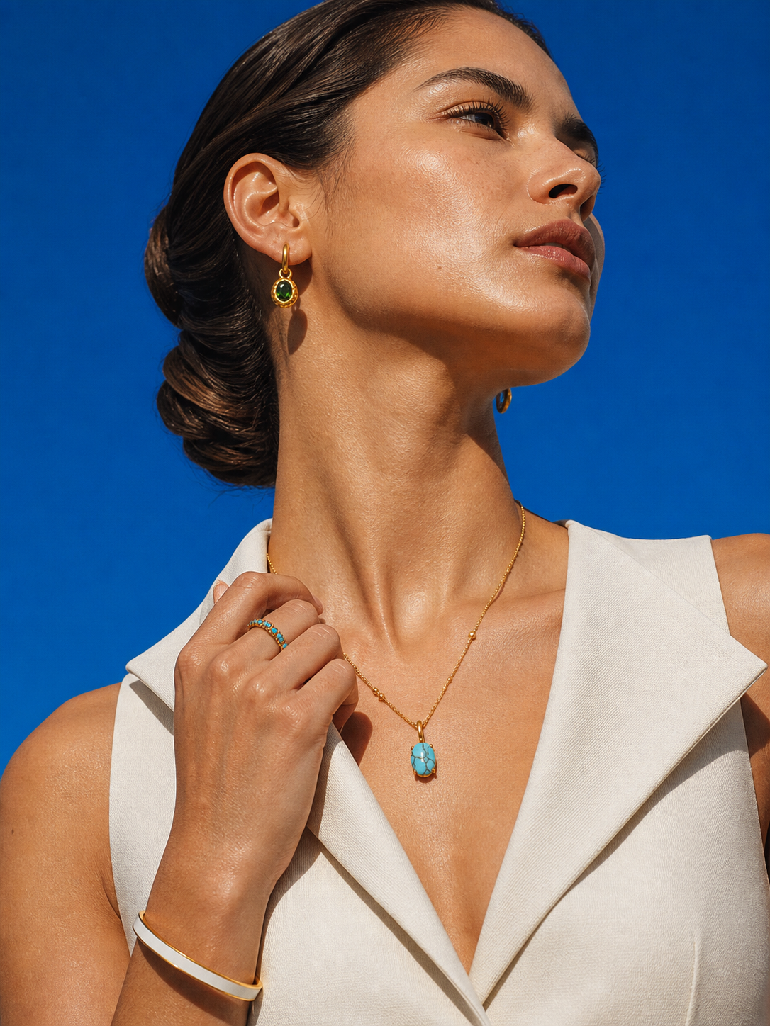 Blue Meridian jewelry set — worn
