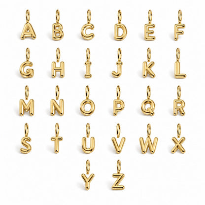 Meideya Bubble Initial Necklace — 14K Gold Pendant