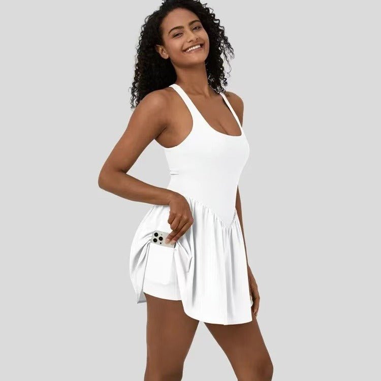 BuiltIn Short Active Dress Lightweight Multi S5T42 - Stylr