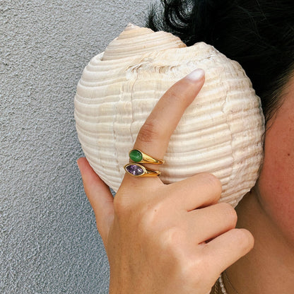 cat's eye gold ring