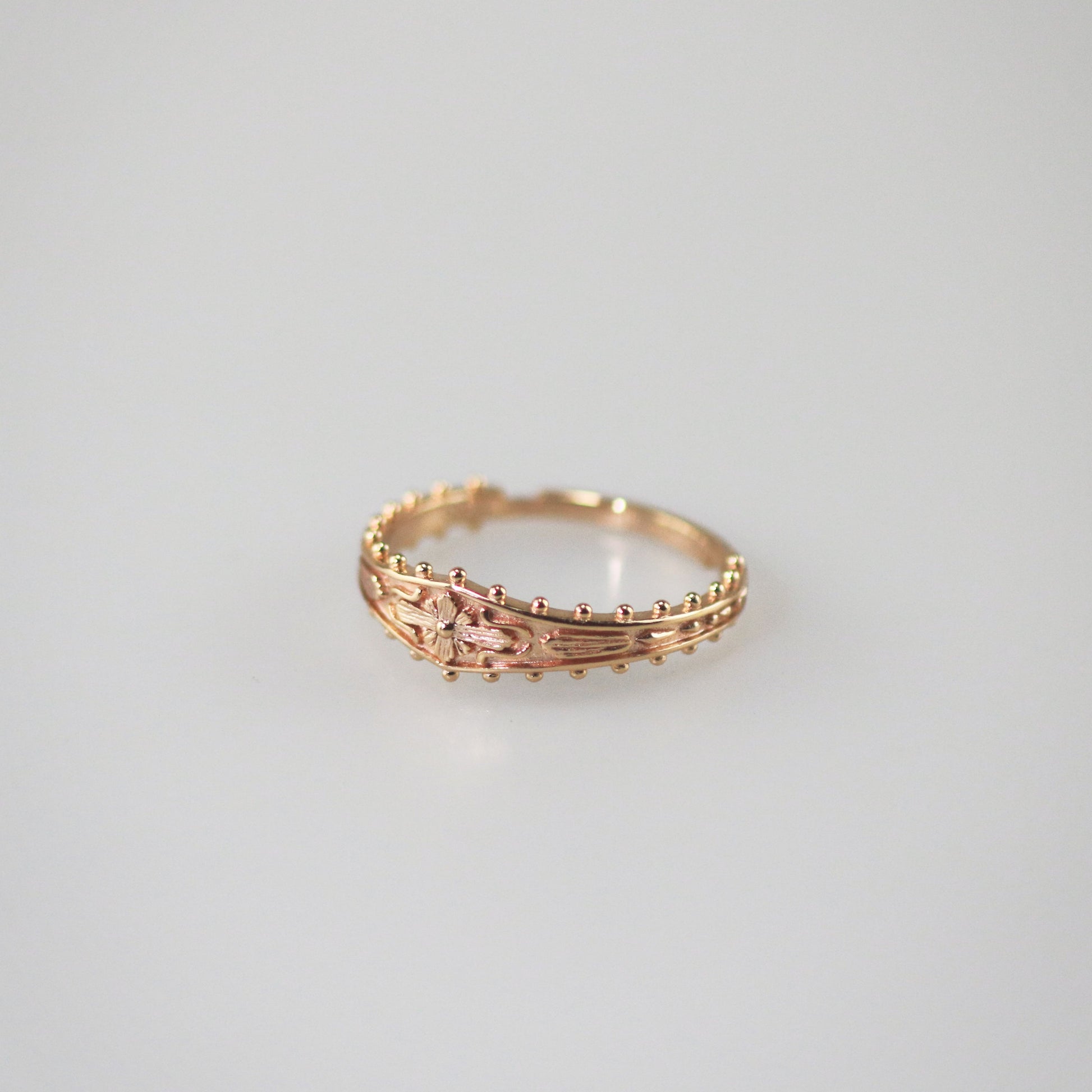 Victorian Engraved Ring Adjustable gold
