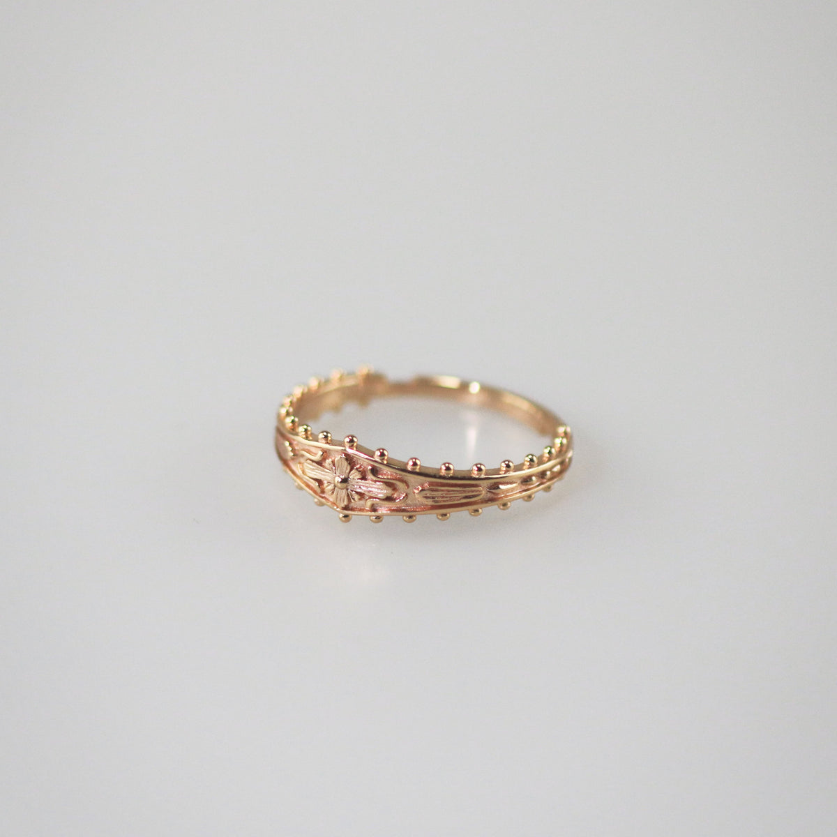 Victorian Engraved Ring Adjustable gold