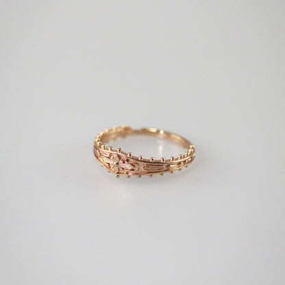 Victorian Engraved Ring Adjustable gold