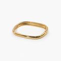 Meideya Chunky Square Bangle – Waterproof Gold-Plated