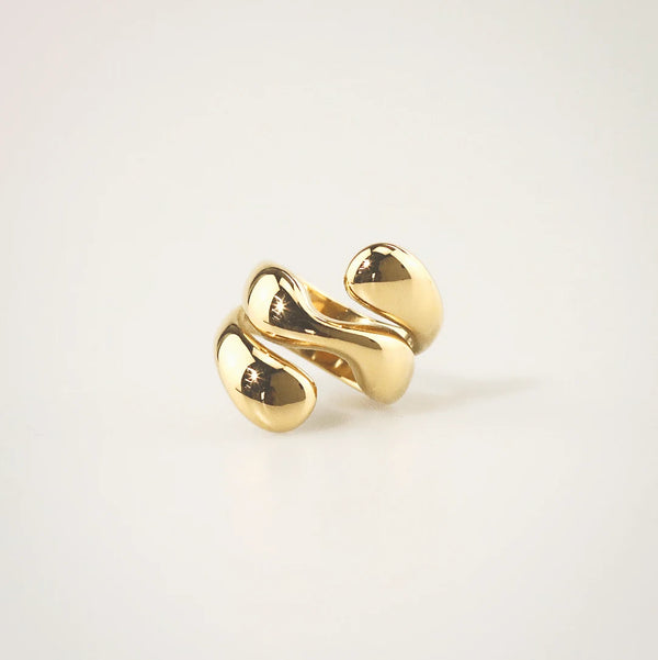 Puffy Coil Ring - Waterproof 18k Gold Stainless Steel