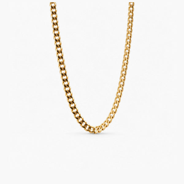 Cora Curb Chain Necklace – 18k Gold Stainless Steel