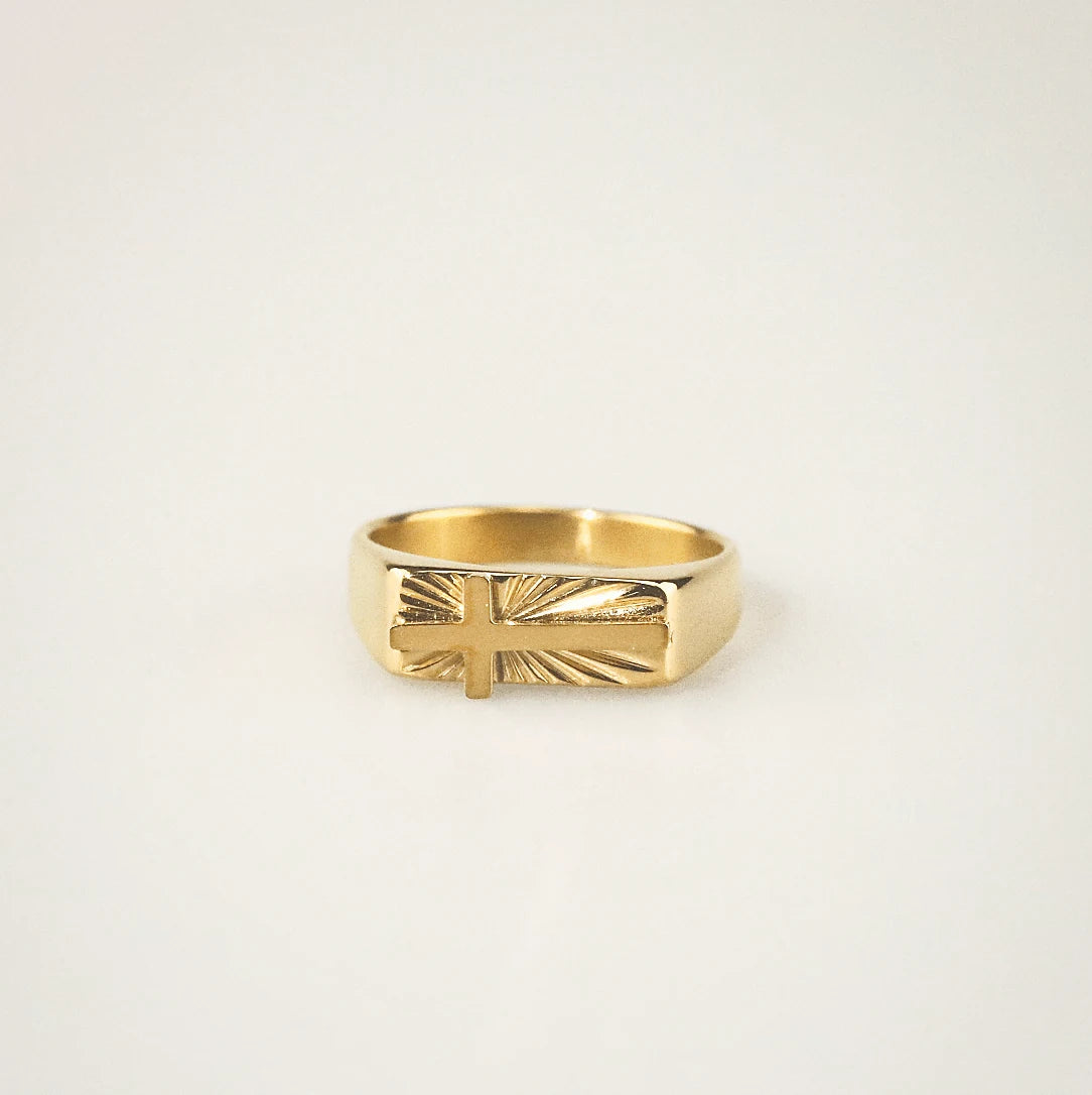 cross ring gold