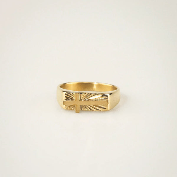 Divine Cross Ring — 18K Gold Plated Cross Ring