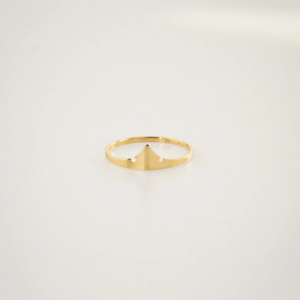 Waterproof 18k Gold Plated Crown Ring | Stylr