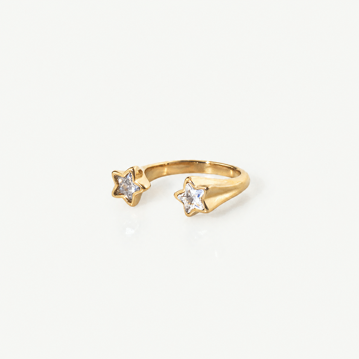 Crystal Double Star Ring