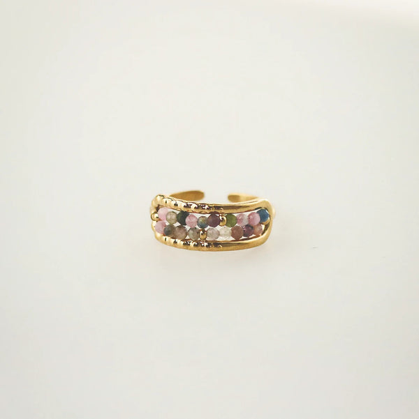 Crystal Bead Ring – Waterproof Tarnish-Free Stackable Ring