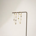 crystal chain hoop earrings