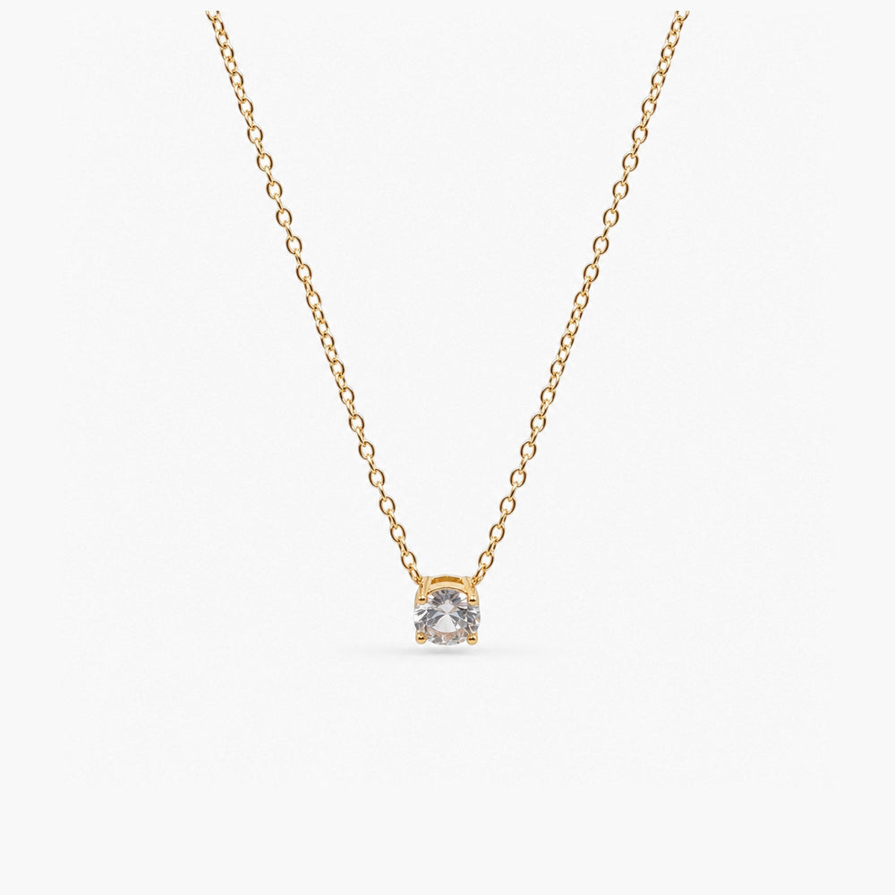 Dainty Solitaire Necklace