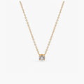 Meideya Dainty Solitaire Necklace – 18k Gold Plated