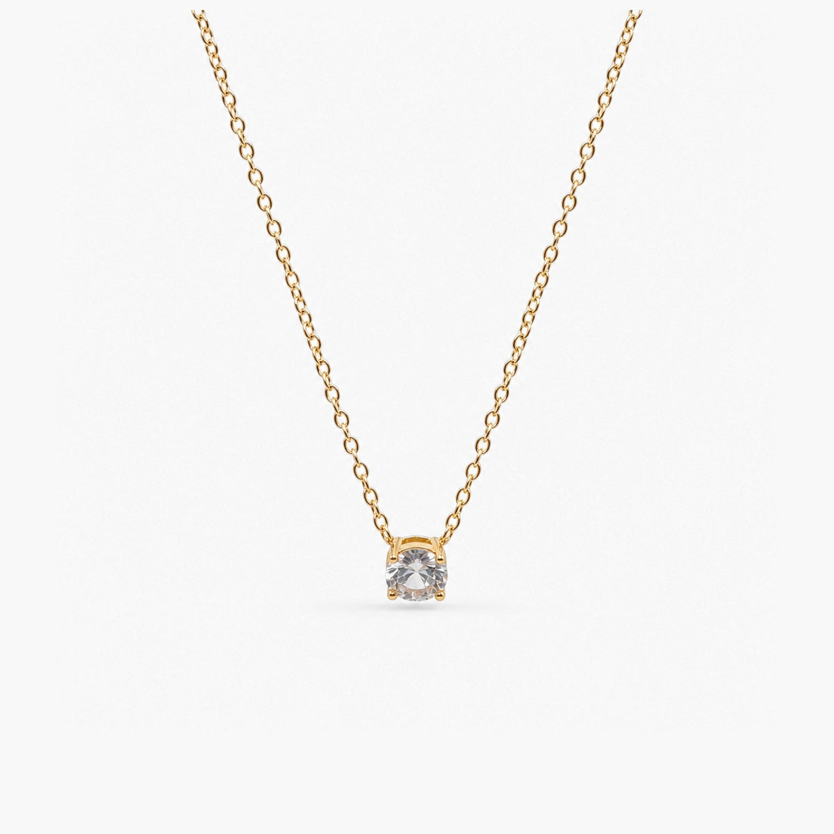 Dainty Solitaire Necklace