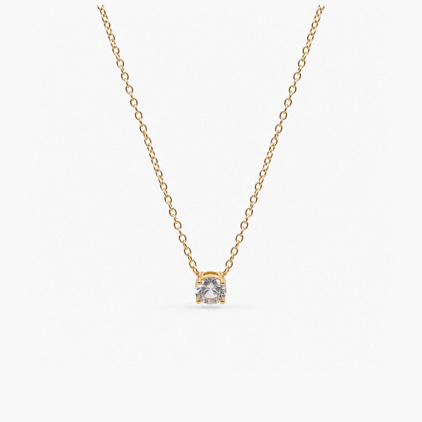 Dainty Solitaire Necklace