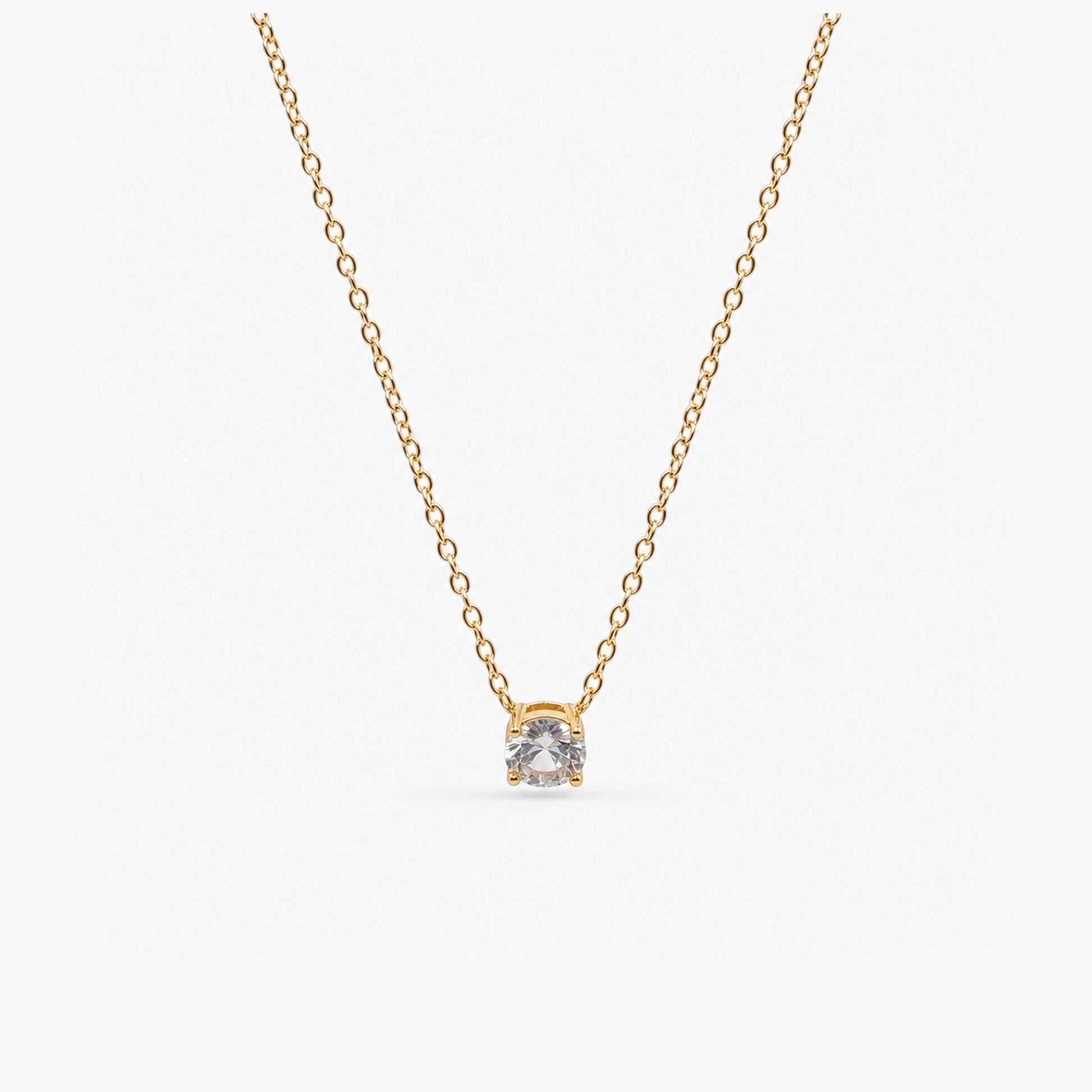 Dainty Solitaire Necklace