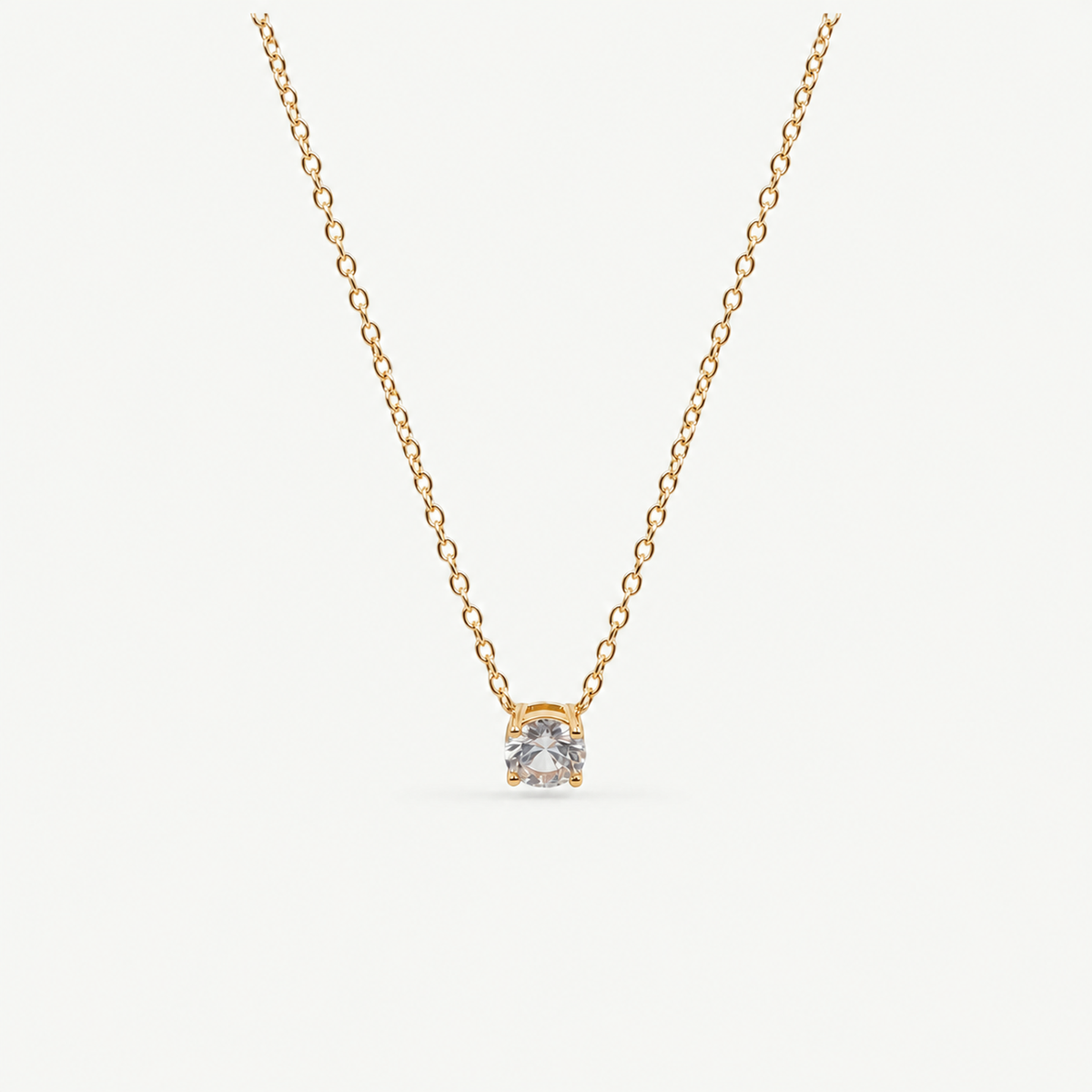 Dainty Solitaire Necklace