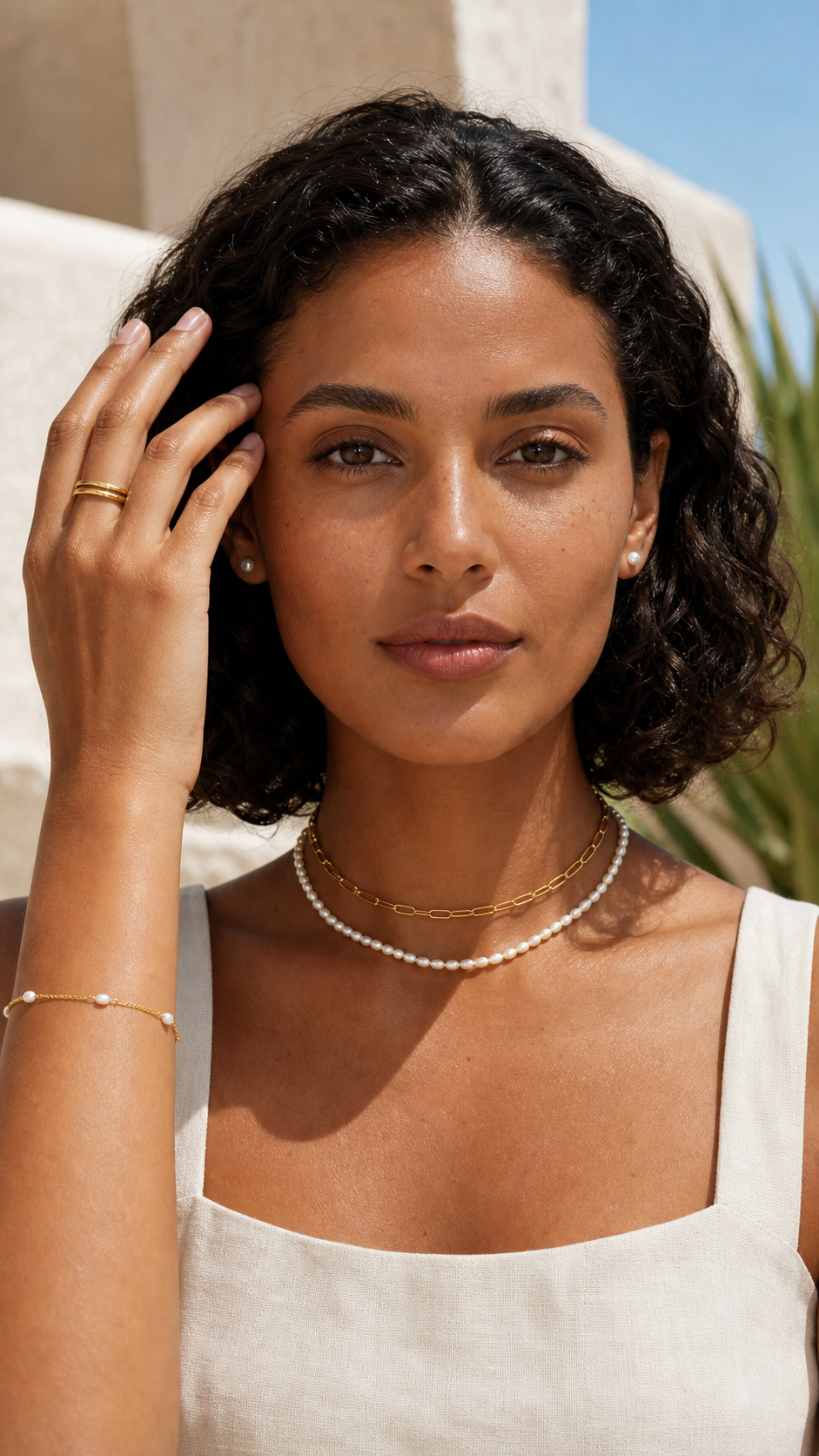 Daylight Tideline jewelry set — worn