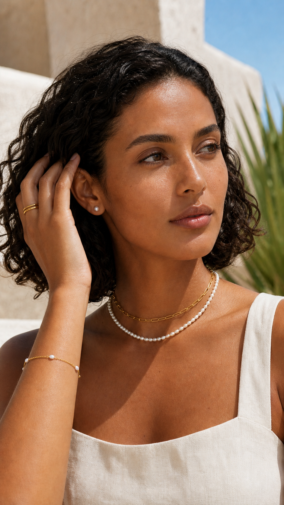 Daylight Tideline jewelry set — worn