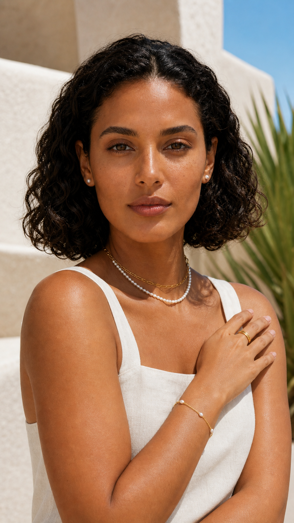 Daylight Tideline jewelry set — worn