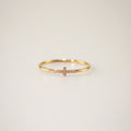 Meideya Jewelry Delicate Pave Cross Ring