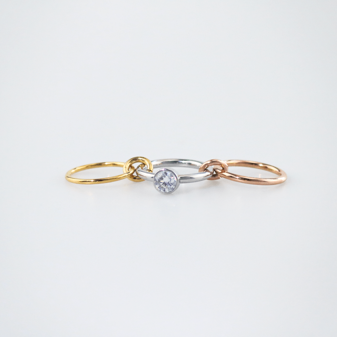 diamond link ring