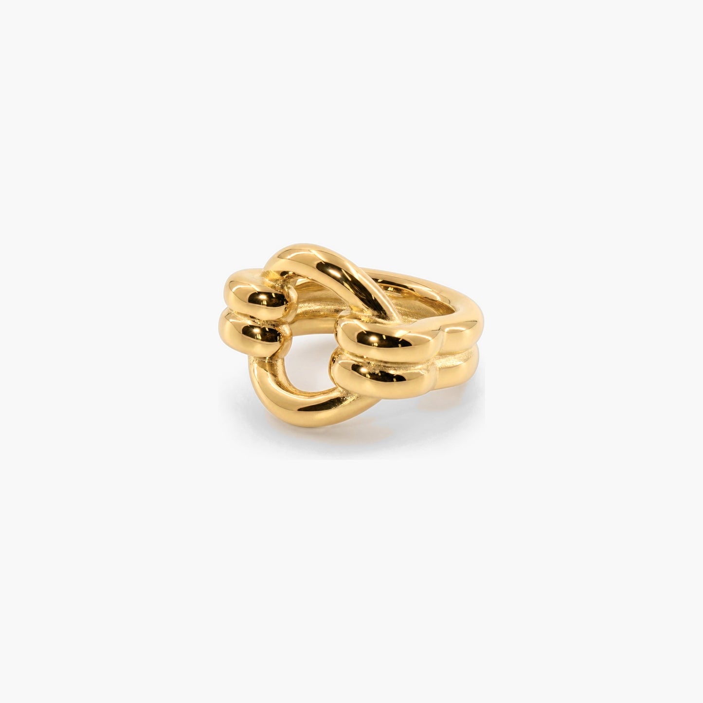 Double Loop Goldring – Wasserfester 18K vergoldeter Edelstahlring
