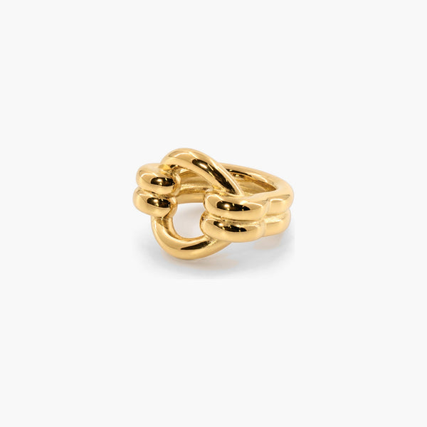 Double Loop Gold Ring – Waterproof 18K Gold Plated Stainless Steel Ring