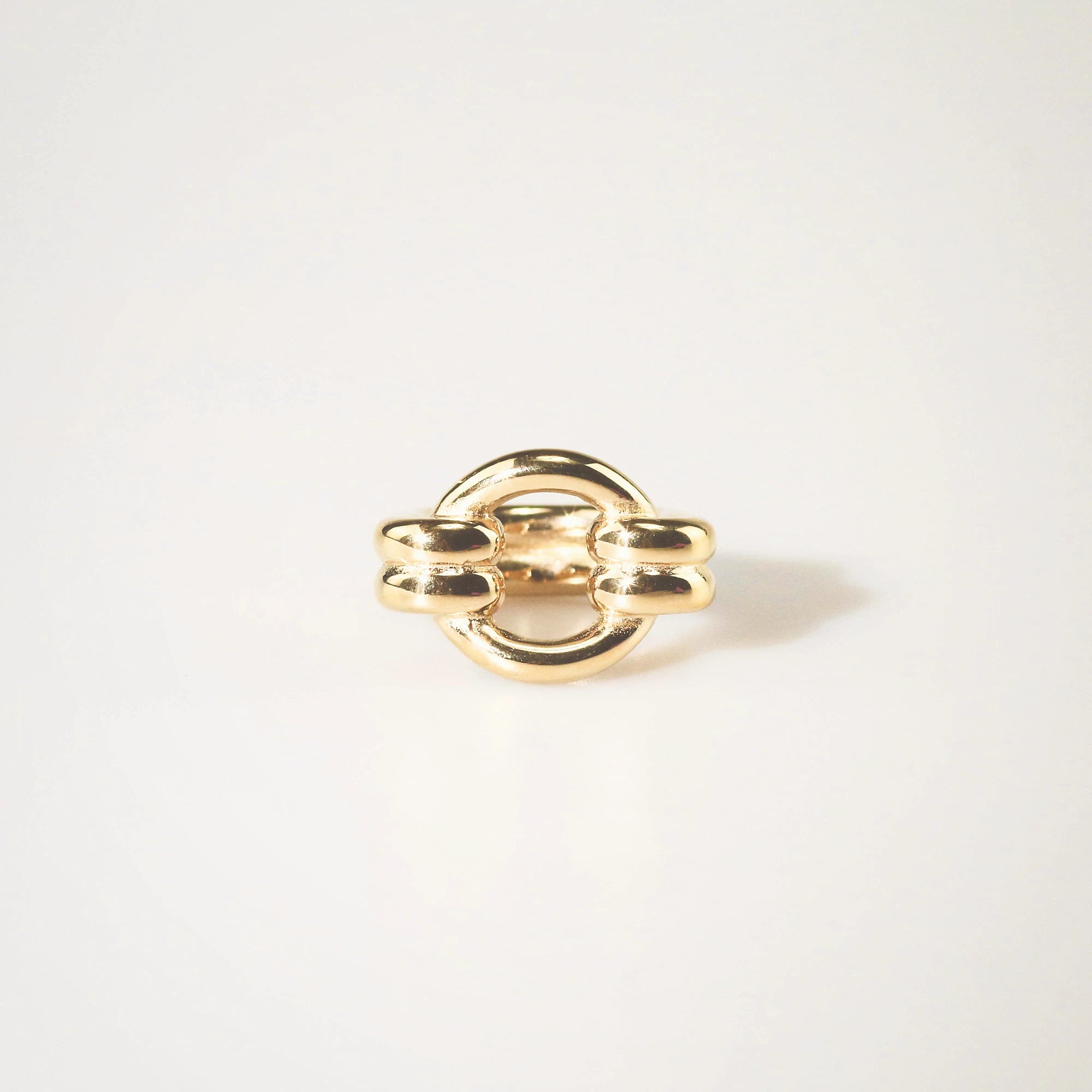 meideya jewelry double loop ring gold