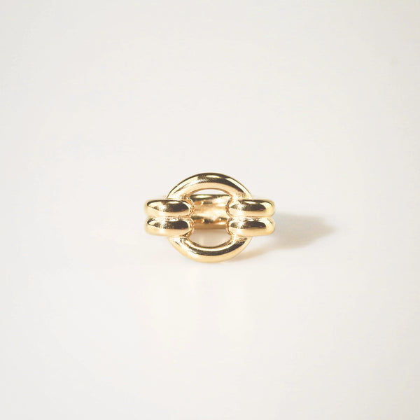 Double Loop Gold Ring – Waterproof 18K Gold Plated Stainless Steel Ring