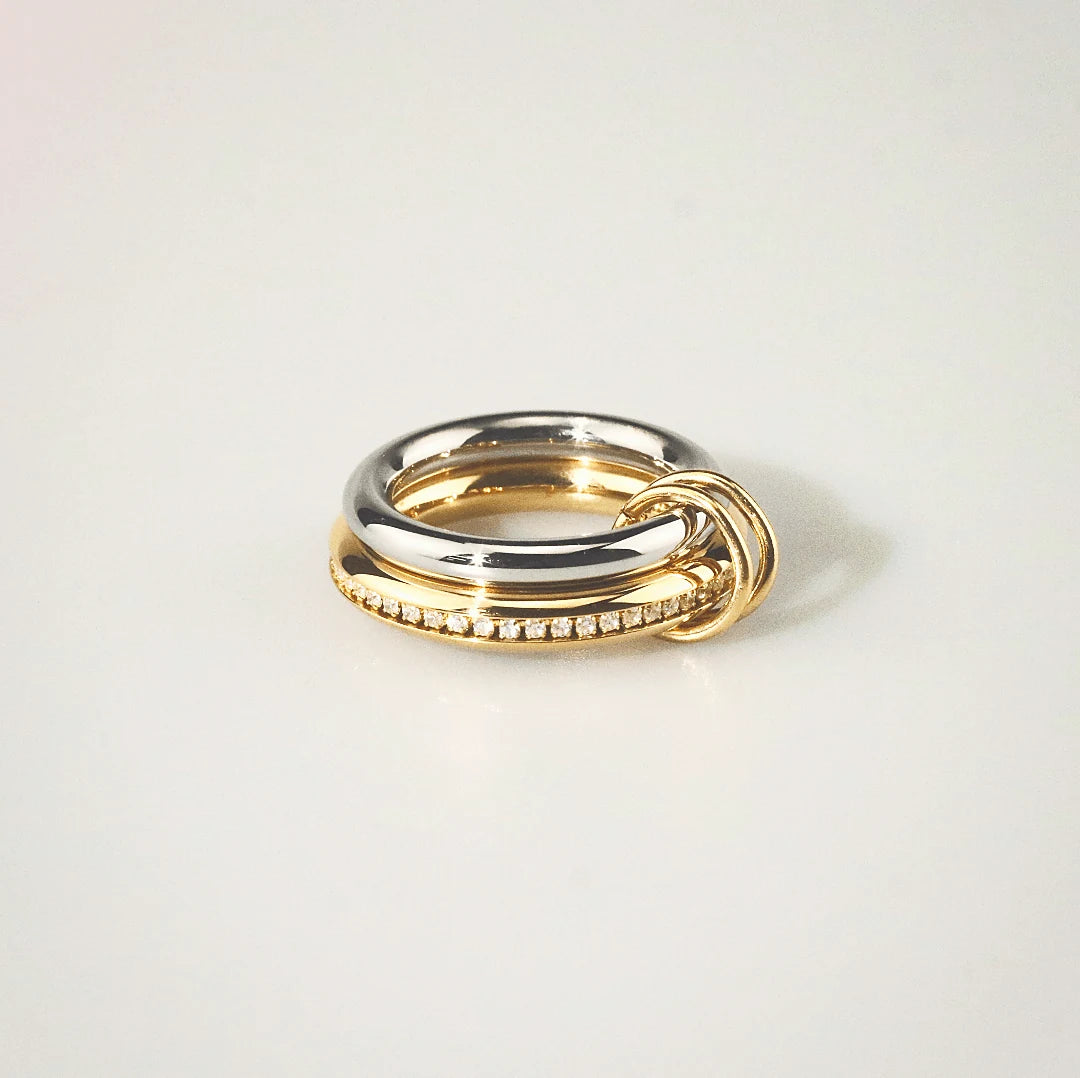 double ring in stainless steel, waterproof jewelry