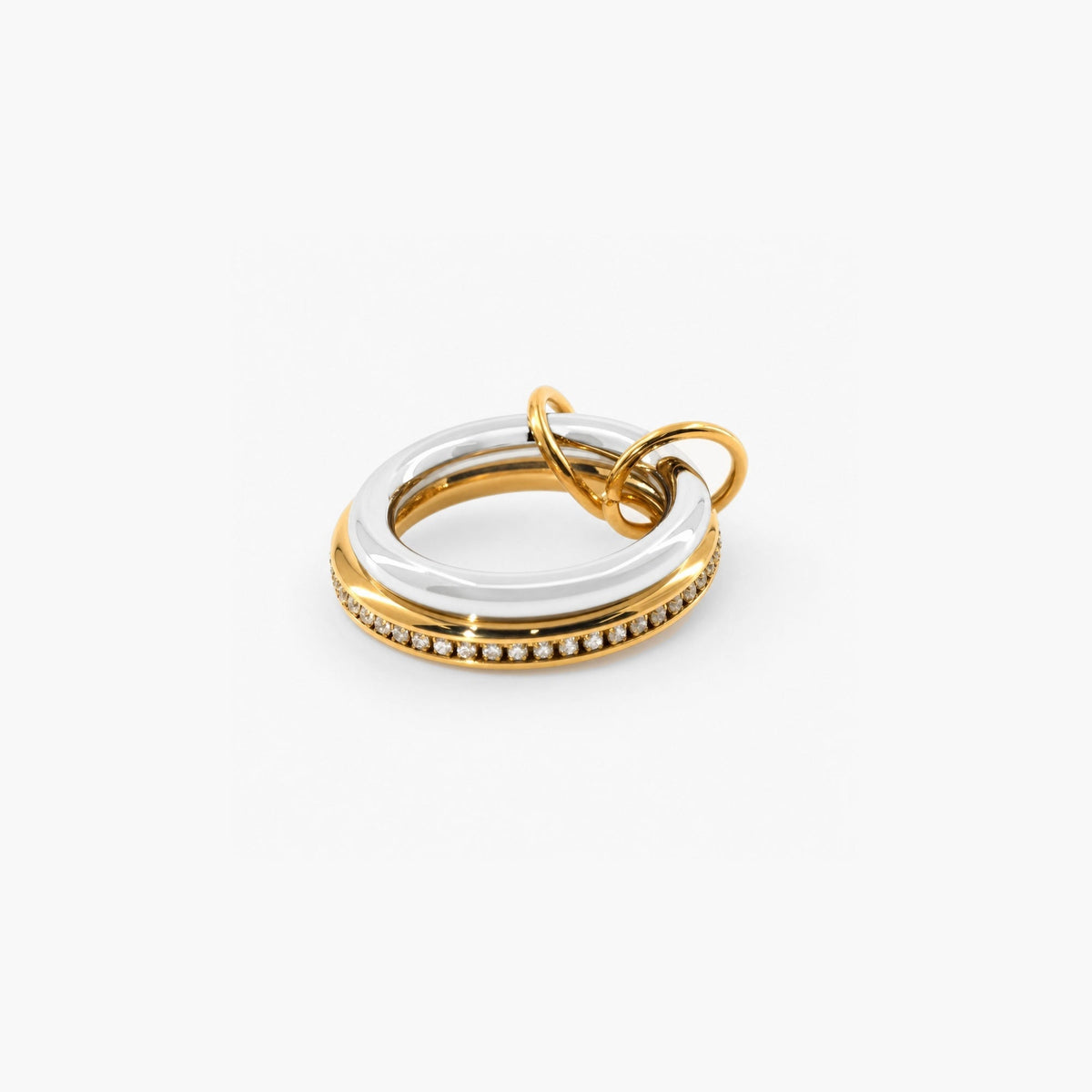 double ring in stainless steel, waterproof jewelry