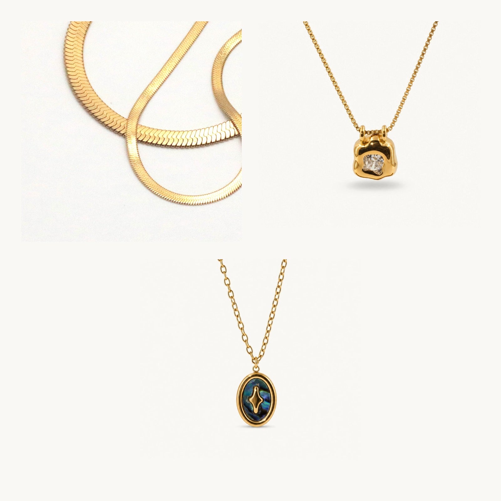Dusk Necklace Layer — Stylr 18k gold plated necklace set