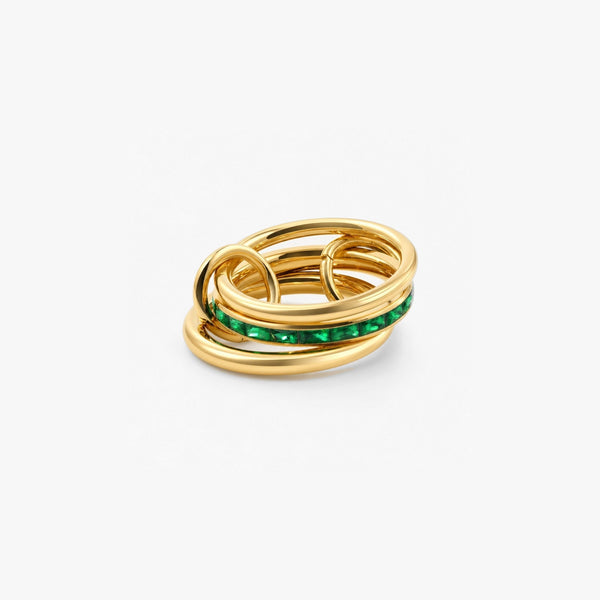Emerald Triple Ring – Waterproof & Tarnish-Free Stackable Ring