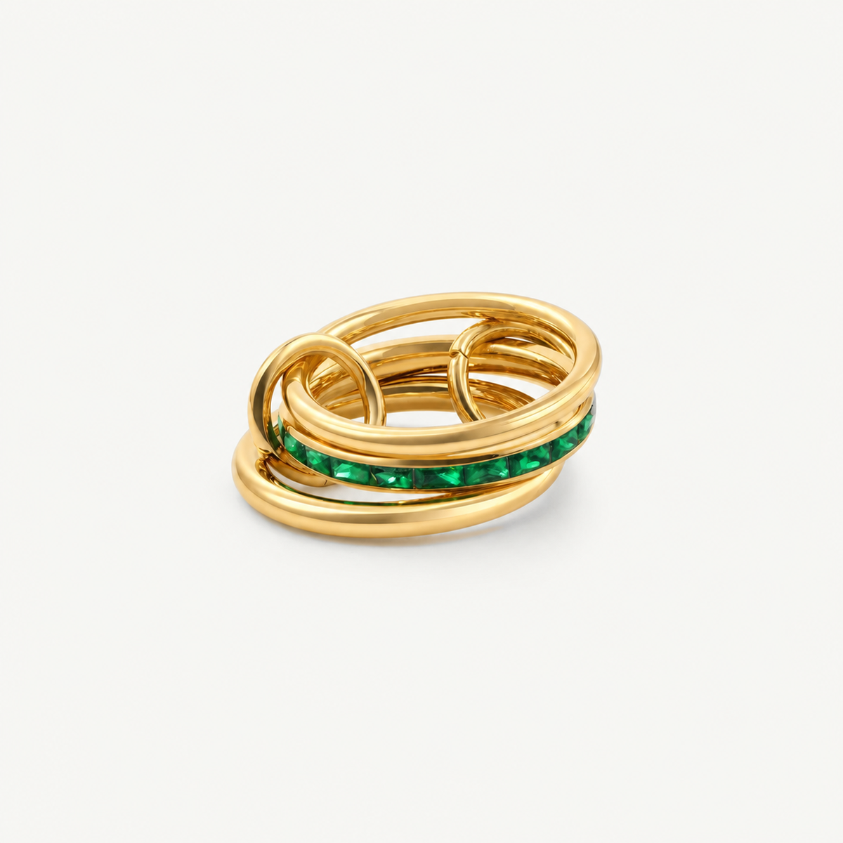 Emerald Triple Ring