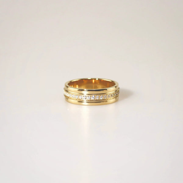 Eternal Sparkle Band Ring – Waterproof 18k Gold Ring