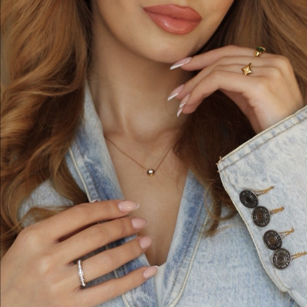 Waterproof Tarnish-Free North Star Ring in 18k Gold, 18k gold-plated stainless steel