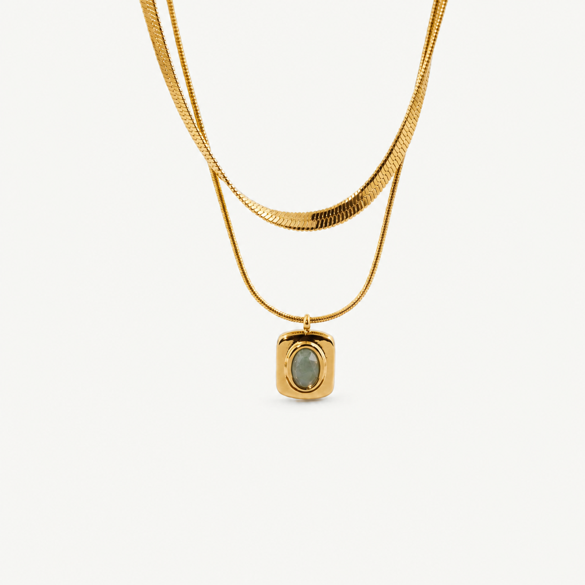 Eve Layered Necklace - Waterproof Gold Plated Pendant