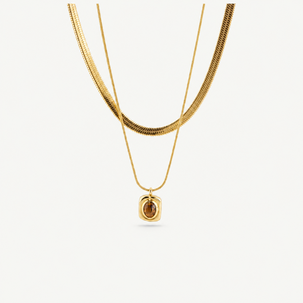 Eve Layered Necklace - Tiger's Eye