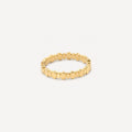 Flat Dots Bandring – Minimalistischer 18k-vergoldeter Ring