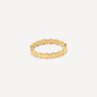Flat Dots Bandring – Minimalistischer 18k-vergoldeter Ring