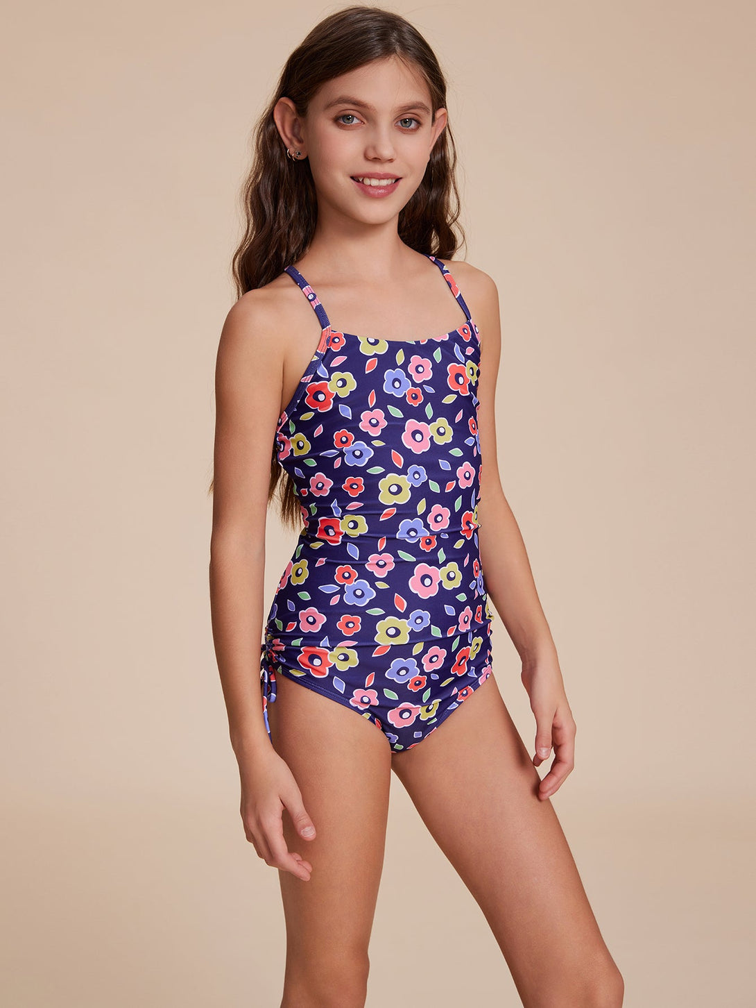 Floral Print Swimsuit - Stylr