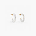 Small Pearl Hoop Earrings - Hypoallergenic 316L