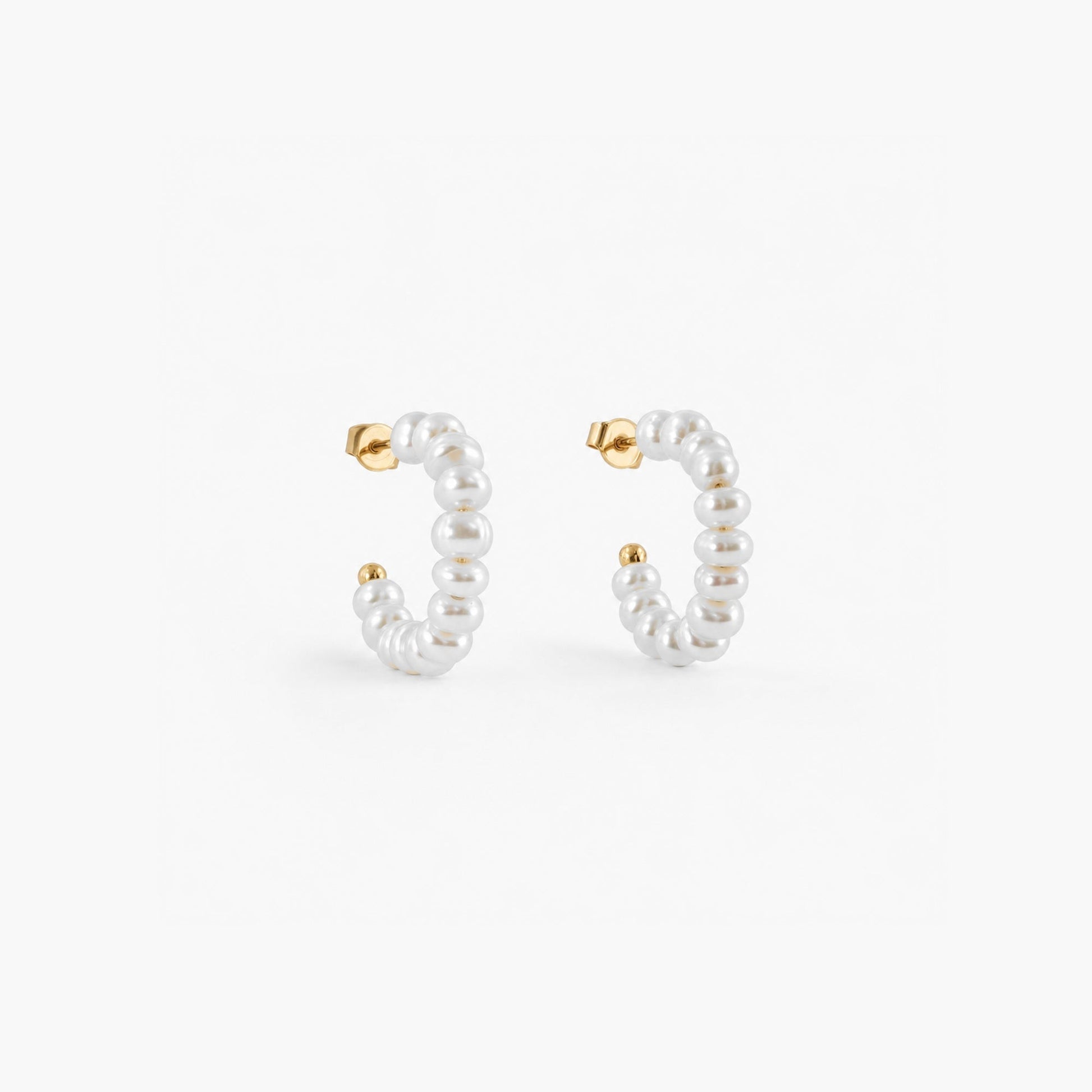 Small Freshwater Pearl Hoop Earrings