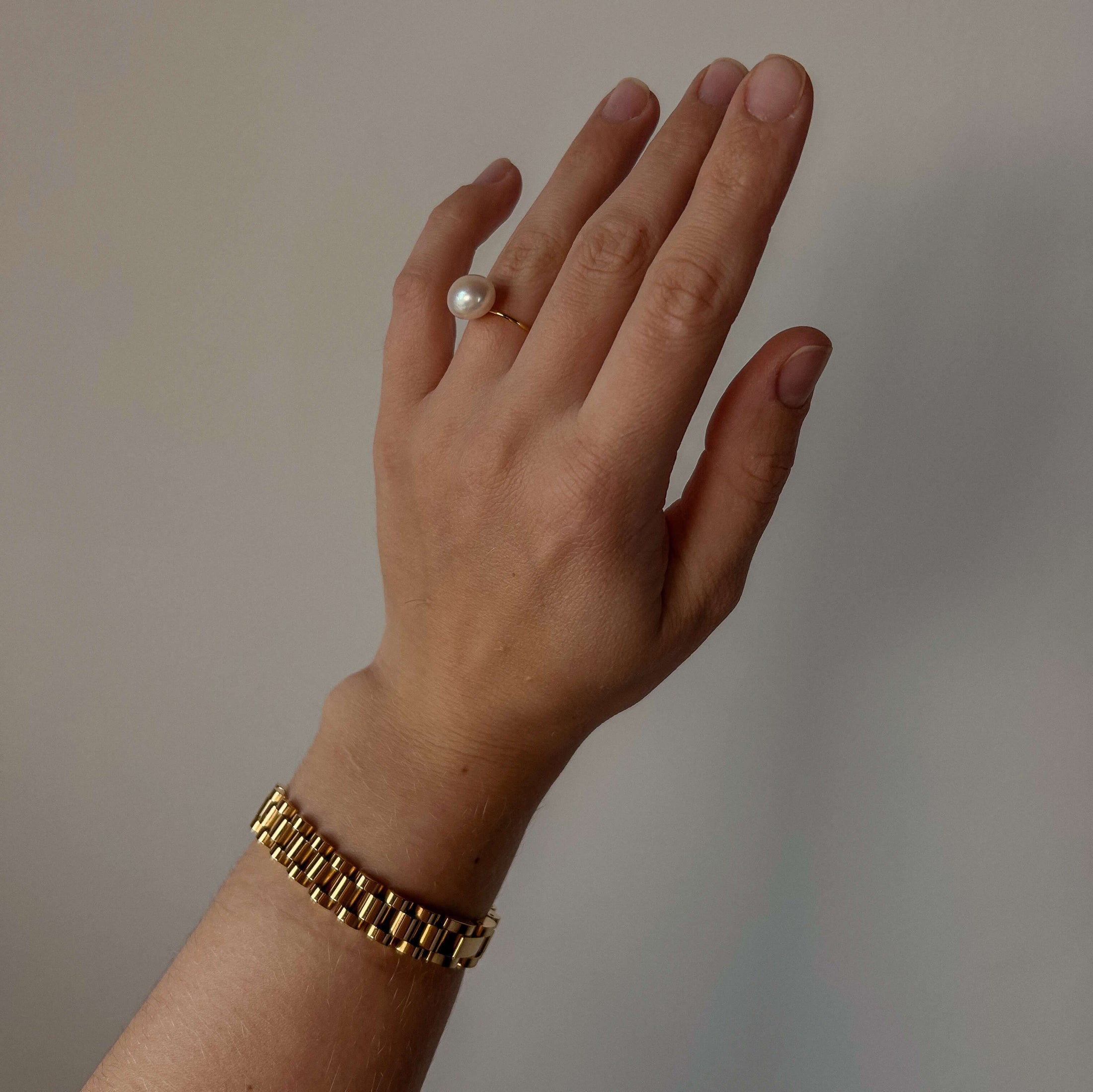 Waterproof 18k Gold Plated Watch Strap Bracelet, 18k gold-plated stainless steel