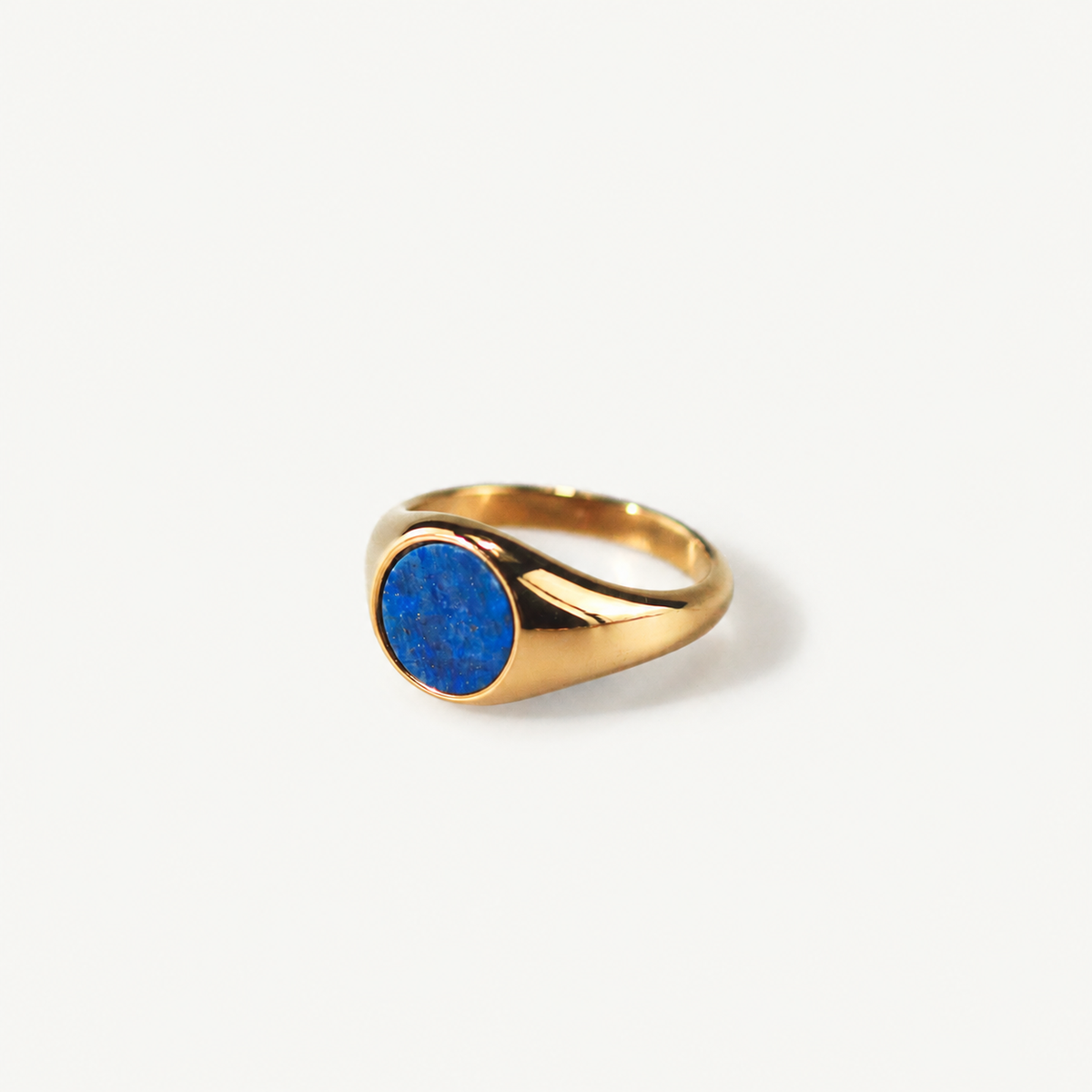 Lapis Lazuli Signet Ring - Waterproof 316L Stainless Steel