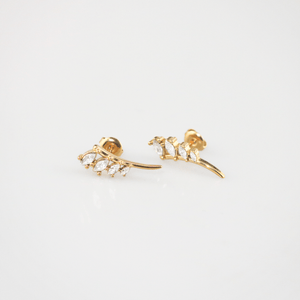 gemstone climber earrings