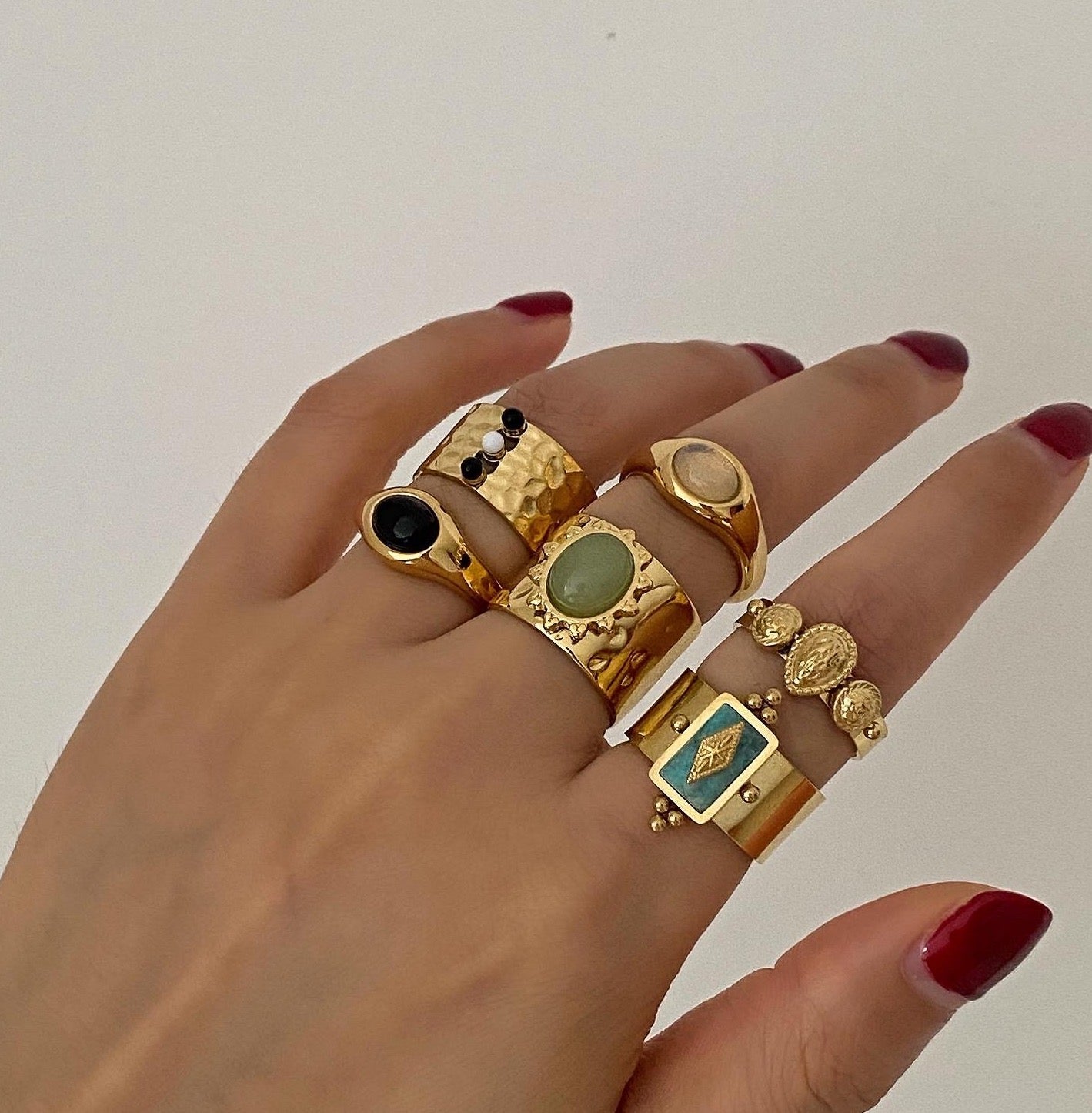 amazonite gemstone ring