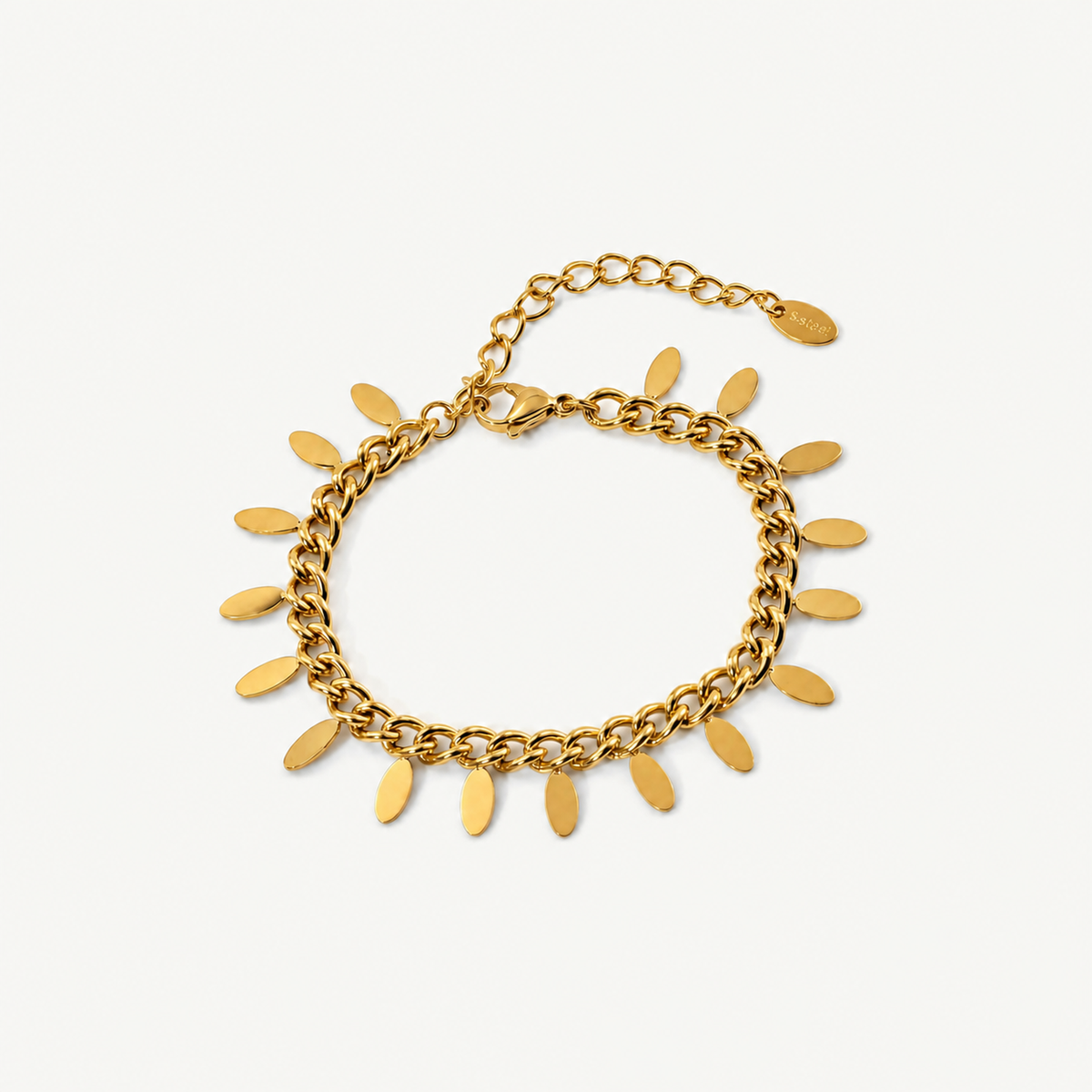 Dainty Gold Tassel Chain Bracelet